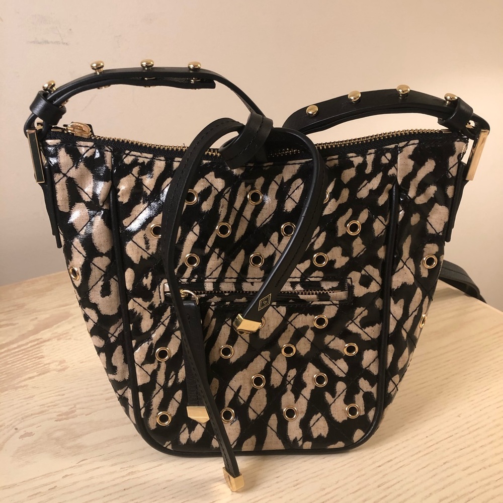Vera Bradley Fenwick Mini Crossbody Glossy Leopard